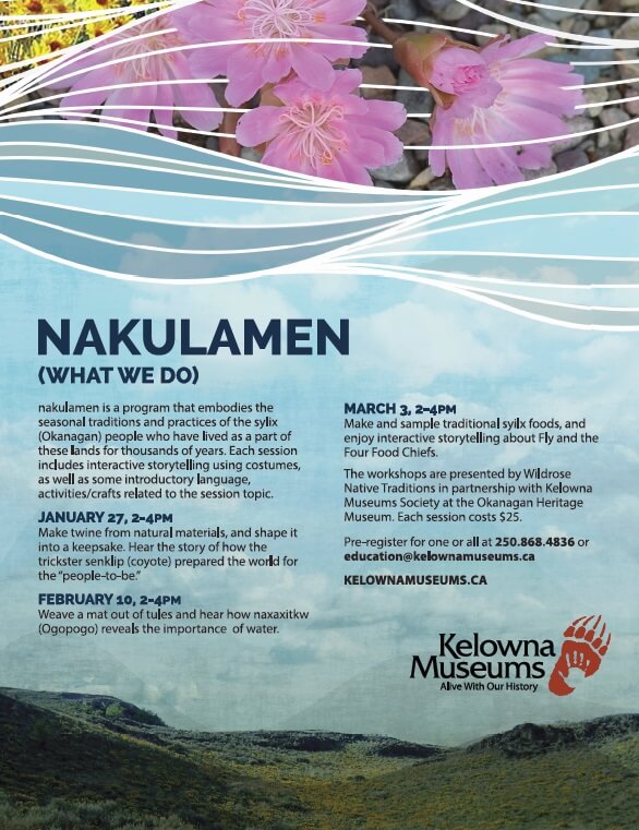 Nakulamen Program at the Kelowna Museum program flyer