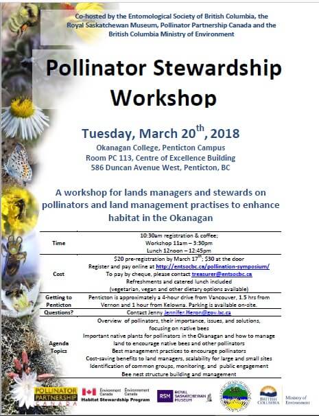 Pollinator Stewardship Workshop flyer