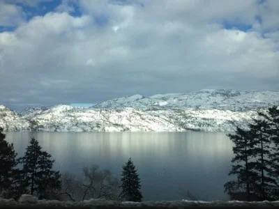 Okanagan Lake in wintertime