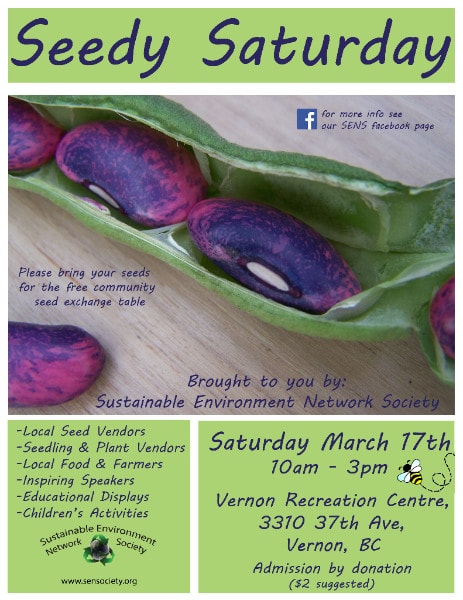 Flier for Seedy Saturday event